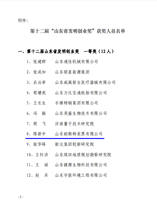 山東省發(fā)明創(chuàng)業(yè)獎 山東省發(fā)明創(chuàng)業(yè)獎